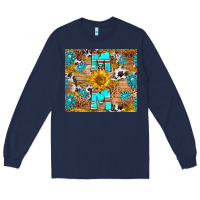 Navy western mom Long Sleeve Tee - RanaPortraitStore