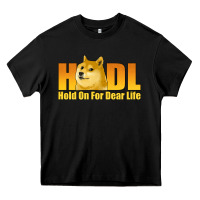 Black hodl hold on for dear life dogecoin Heavy Core Tee - Jasminsmagicworld