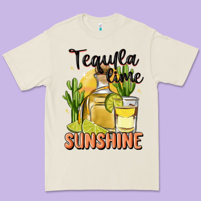 Tequila Lime Sunshine Premium Tee Designed By Maliassmallbusiness