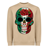 Mushroom Mexican Skull Heavyweight Sweatshirt - texasbilliewilder
