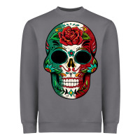 Storm Mexican Skull Heavyweight Sweatshirt - texasbilliewilder