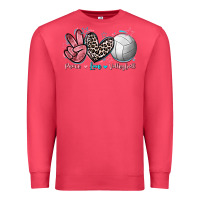 Cardinal Peace Love Volleyball Premium Sweatshirt - FaDigitalArtStudio