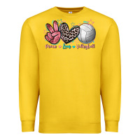 Lemon Peace Love Volleyball Premium Sweatshirt - FaDigitalArtStudio