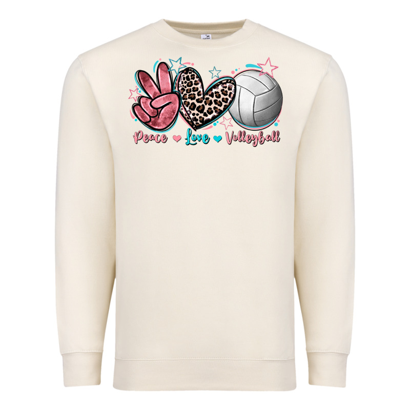 Peace Love Volleyball Premium Sweatshirt by FaDigitalArtStudio | Teevron