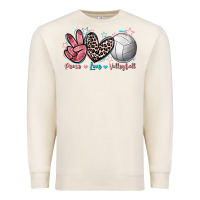 Sandshell Peace Love Volleyball Premium Sweatshirt - FaDigitalArtStudio