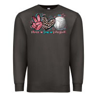 Smoke Peace Love Volleyball Premium Sweatshirt - FaDigitalArtStudio
