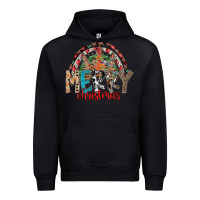 Black Merry Christmas Urban Hoodie - CowhideDigitalArt
