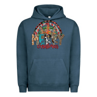 Pigment Midnight Navy Merry Christmas Urban Hoodie - CowhideDigitalArt