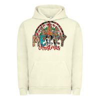 Pigment Pistachio Merry Christmas Urban Hoodie - CowhideDigitalArt