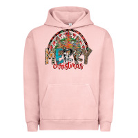 Pigment Salmon Merry Christmas Urban Hoodie - CowhideDigitalArt