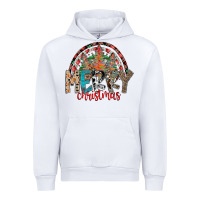 White Merry Christmas Urban Hoodie - CowhideDigitalArt