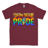 Burgundy Lgbtq Show Your Pride With Rainbow Classic Tee - BundleAndBundleShop