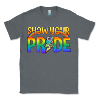 Charcoal Heather Lgbtq Show Your Pride With Rainbow Classic Tee - BundleAndBundleShop
