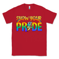 Red Lgbtq Show Your Pride With Rainbow Classic Tee - BundleAndBundleShop