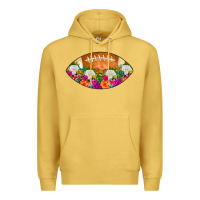 Antique Gold American Football Floral Premium Hoodie - CowCowDesign