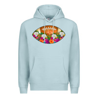 Blue Mist American Football Floral Premium Hoodie - CowCowDesign