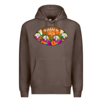 Coffee American Football Floral Premium Hoodie - CowCowDesign