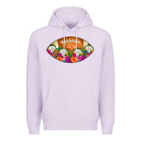 Lilac American Football Floral Premium Hoodie - CowCowDesign