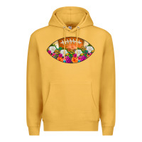 Mustard American Football Floral Premium Hoodie - CowCowDesign