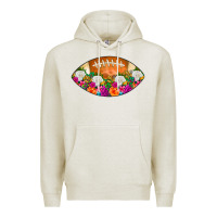 Oatmeal Heather American Football Floral Premium Hoodie - CowCowDesign