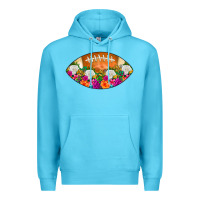 Ocean Blue American Football Floral Premium Hoodie - CowCowDesign