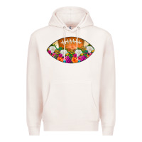 Pale Pink American Football Floral Premium Hoodie - CowCowDesign