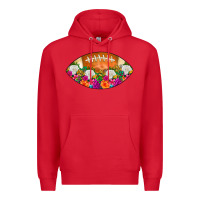 Red American Football Floral Premium Hoodie - CowCowDesign