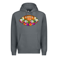 Rock American Football Floral Premium Hoodie - CowCowDesign