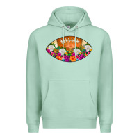 Seafoam American Football Floral Premium Hoodie - CowCowDesign