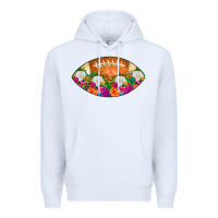 White American Football Floral Premium Hoodie - CowCowDesign