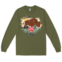 Army Green Take No Bull Floral Rodeo Long Sleeve Tee - Bettercallsaul