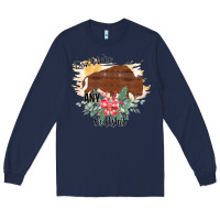 Navy Take No Bull Floral Rodeo Long Sleeve Tee - Bettercallsaul