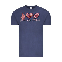 Vintage Denim peace love football Vintage Tee - JahusDesignShop