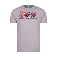Peace Love Football Vintage Tee | Teevron