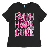 Black faith hope cure cancer Ladies Tee - NancyCooperArtShop