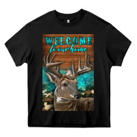 Black Western Buck Deer Garden Heavy Core Tee - LillyAllenDesigns