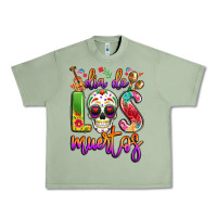 Oil Green dia de los muertos Urban Heavy Tee - LillyAllenDesigns