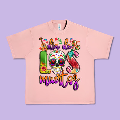 Dia De Los Muertos Urban Heavy Tee Designed By Lillyallendesigns