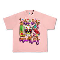 Salmon dia de los muertos Urban Heavy Tee - LillyAllenDesigns