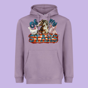 Oh My Stars Farm Animals Heavyweight Hoodie Designed By Fadigitalartstudio