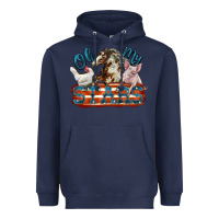 Navy Oh my stars farm animals Heavyweight Hoodie - FaDigitalArtStudio