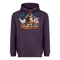 Plum Oh my stars farm animals Heavyweight Hoodie - FaDigitalArtStudio