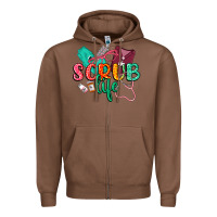 Chestnut Scrub life Zipper Hoodie - CowGirlArtShop