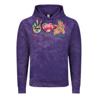 Cloud Purple Peace Love Nail Hustler Vintage Hoodie - BundleAndBundleShop