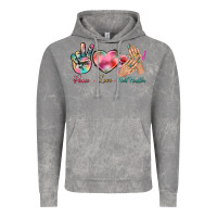 Cloud Rock Peace Love Nail Hustler Vintage Hoodie - BundleAndBundleShop