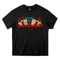 Black valentines day with playing cards Heavy Core Tee - AdoDesignShop