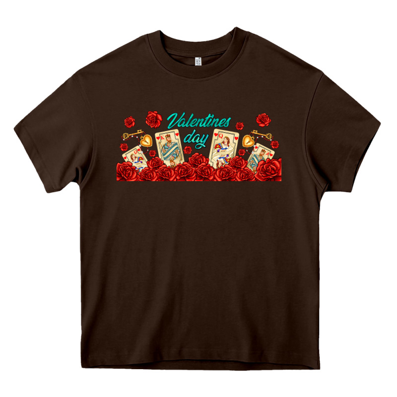 Valentines Day With Playing Cards Heavy Core Tee by AdoDesignShop | Teevron