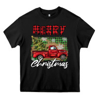 Black merry christmas truck Heavy Core Tee - BarkalooDesign