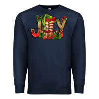 Navy joy christmas with elf bbs Premium Sweatshirt - BundleAndBundleShop