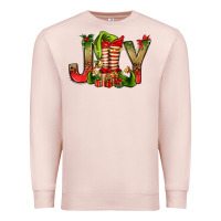 Pale Pink joy christmas with elf bbs Premium Sweatshirt - BundleAndBundleShop